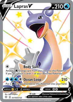 Lapras V Rare Holo V card from Shining Fates