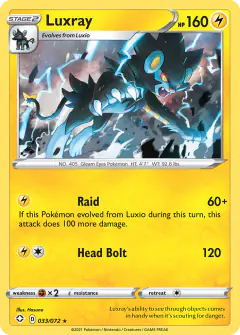 Luxray Rare Holo card from Shining Fates