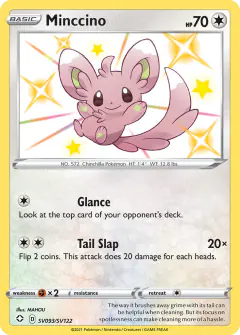 Minccino Rare Shiny card from Shining Fates