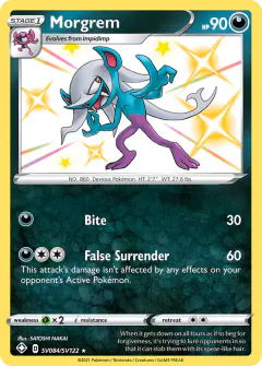 Morgrem Rare Shiny card from Shining Fates