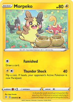 Morpeko Common card from Shining Fates