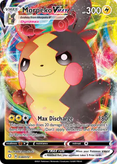 Morpeko VMAX Rare Holo VMAX card from Shining Fates