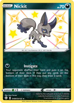 Nickit Rare Shiny card from Shining Fates