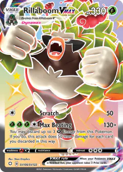 Rillaboom VMAX Rare Holo VMAX card from Shining Fates