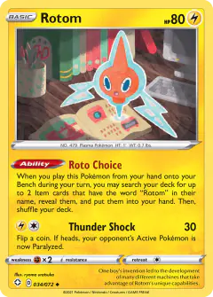 Rotom Uncommon card from Shining Fates