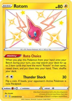 Rotom Rare Shiny card from Shining Fates