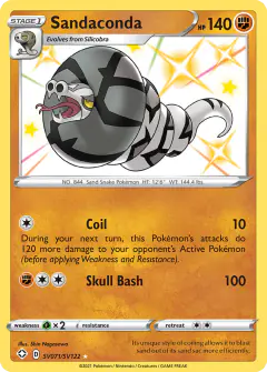 Sandaconda Rare Shiny card from Shining Fates