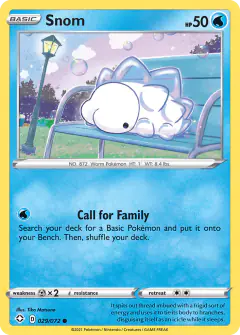 Snom Common card from Shining Fates
