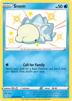Snom Rare Shiny card from Shining Fates