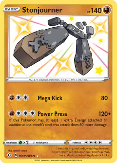Stonjourner Rare Shiny card from Shining Fates