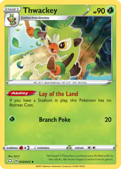 Thwackey Uncommon card from Shining Fates