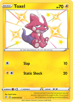 Toxel Rare Shiny card from Shining Fates