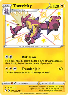 Toxtricity Rare Shiny card from Shining Fates