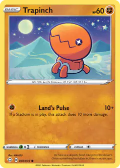 Trapinch Common card from Shining Fates