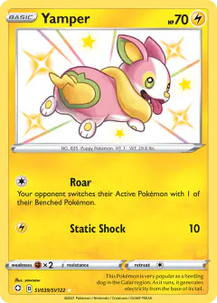 Yamper Rare Shiny card from Shining Fates