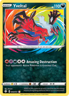 Yveltal Amazing Rare card from Shining Fates