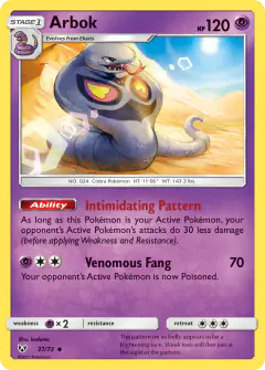 Arbok Uncommon card from Shining Legends
