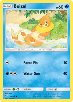 Buizel Common card from Shining Legends