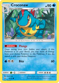 Croconaw Common card from Shining Legends