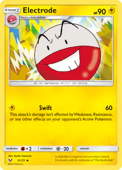 Electrode Uncommon card from Shining Legends