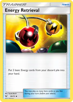 Energy Retrieval Uncommon card from Shining Legends