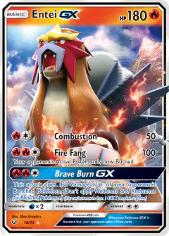 Entei-GX Rare Holo GX card from Shining Legends