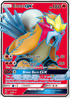 Entei-GX Rare Ultra card from Shining Legends
