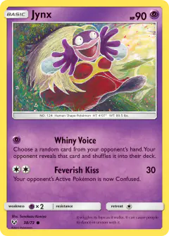 Jynx Common card from Shining Legends