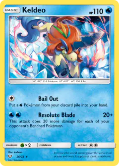 Keldeo Rare Holo card from Shining Legends