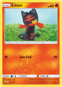 Litten Common card from Shining Legends