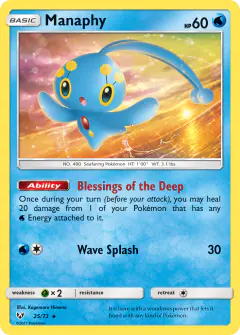 Manaphy Rare Holo card from Shining Legends