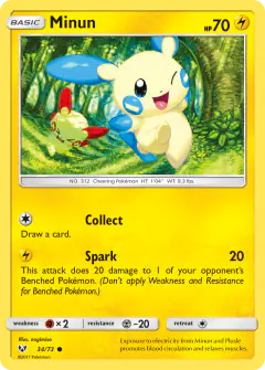 Minun Common card from Shining Legends