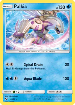 Palkia Rare Holo card from Shining Legends