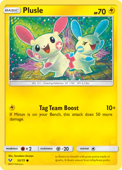 Plusle Common card from Shining Legends