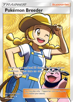 Pokémon Breeder Rare Ultra card from Shining Legends