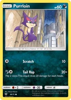 Purrloin Common card from Shining Legends