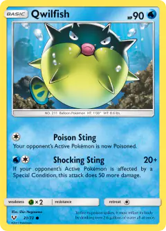 Qwilfish Common card from Shining Legends