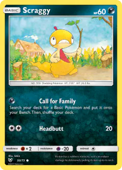Scraggy Common card from Shining Legends