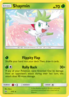 Shaymin Rare Holo card from Shining Legends