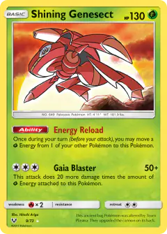 Shining Genesect Rare Shining card from Shining Legends