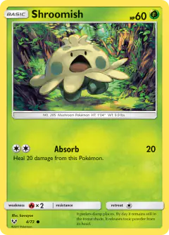 Shroomish Common card from Shining Legends