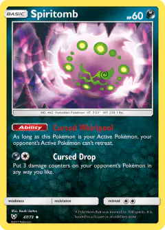 Spiritomb Uncommon card from Shining Legends
