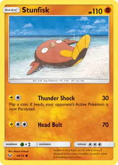 Stunfisk Common card from Shining Legends