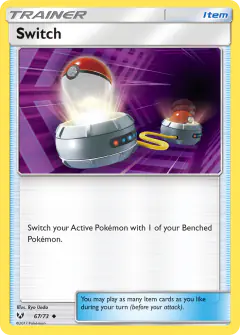 Switch Uncommon card from Shining Legends