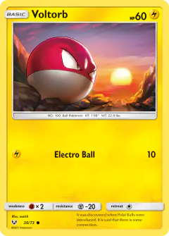 Voltorb Common card from Shining Legends