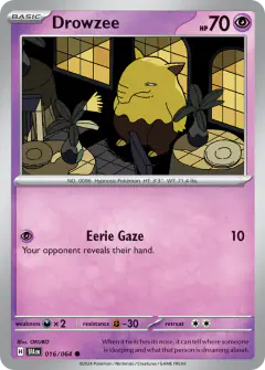 Drowzee Common card from Shrouded Fable