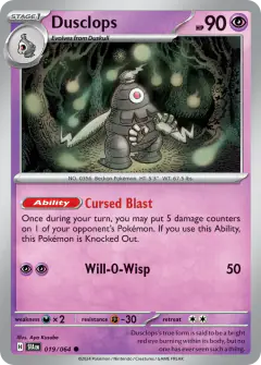 Dusclops Common card from Shrouded Fable