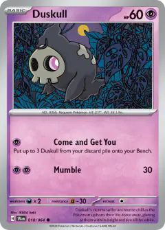 Duskull Common card from Shrouded Fable