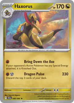 Haxorus Rare card from Shrouded Fable