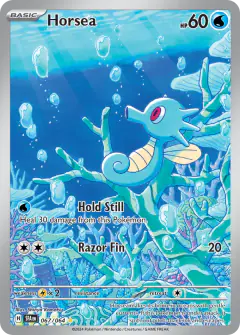 Horsea Illustration Rare card from Shrouded Fable